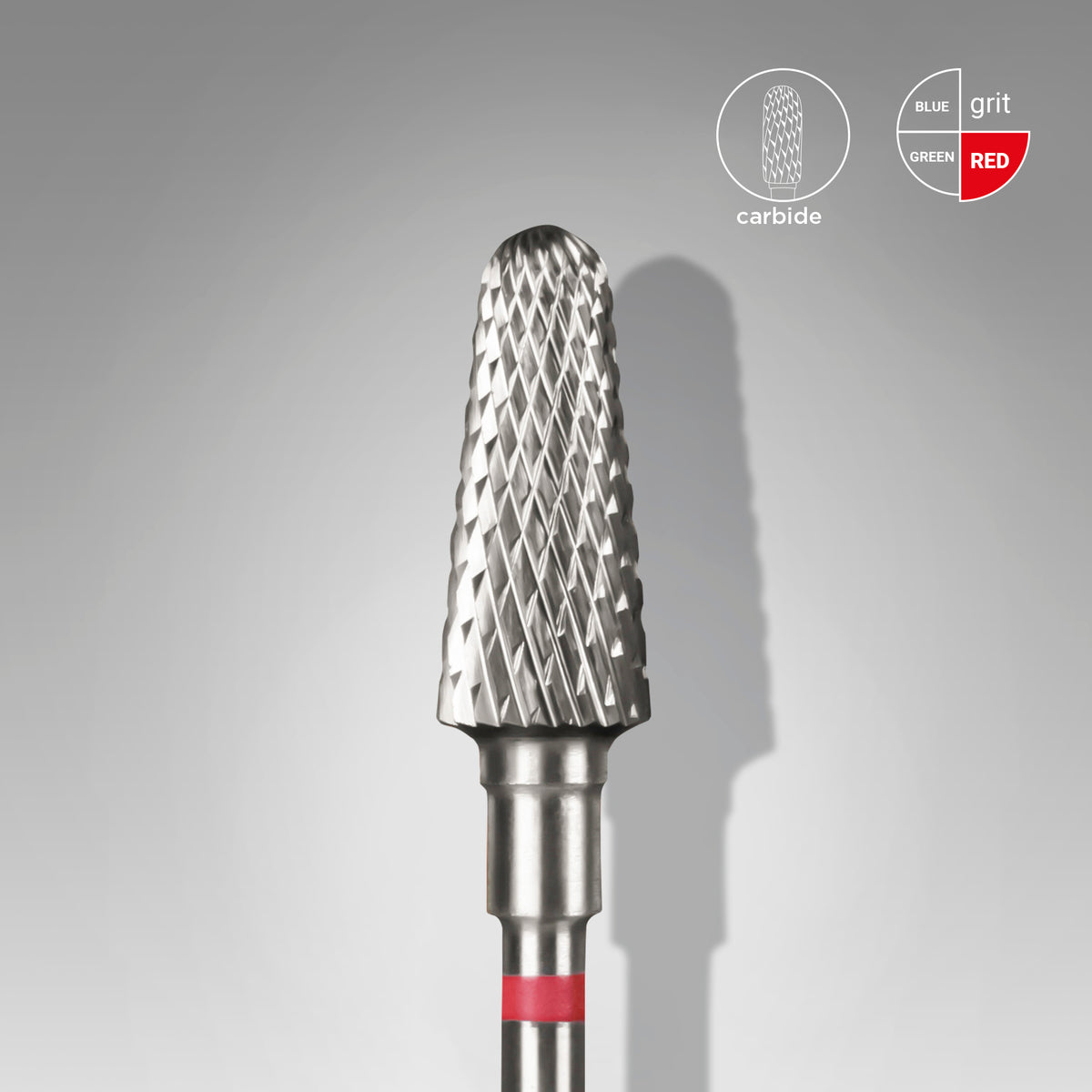 Staleks Pro Carbide embout de fraiseuse  “FRUSTUM”, ROUGE diamètre  6 mm/ longueur 14 mm FT70R060/14