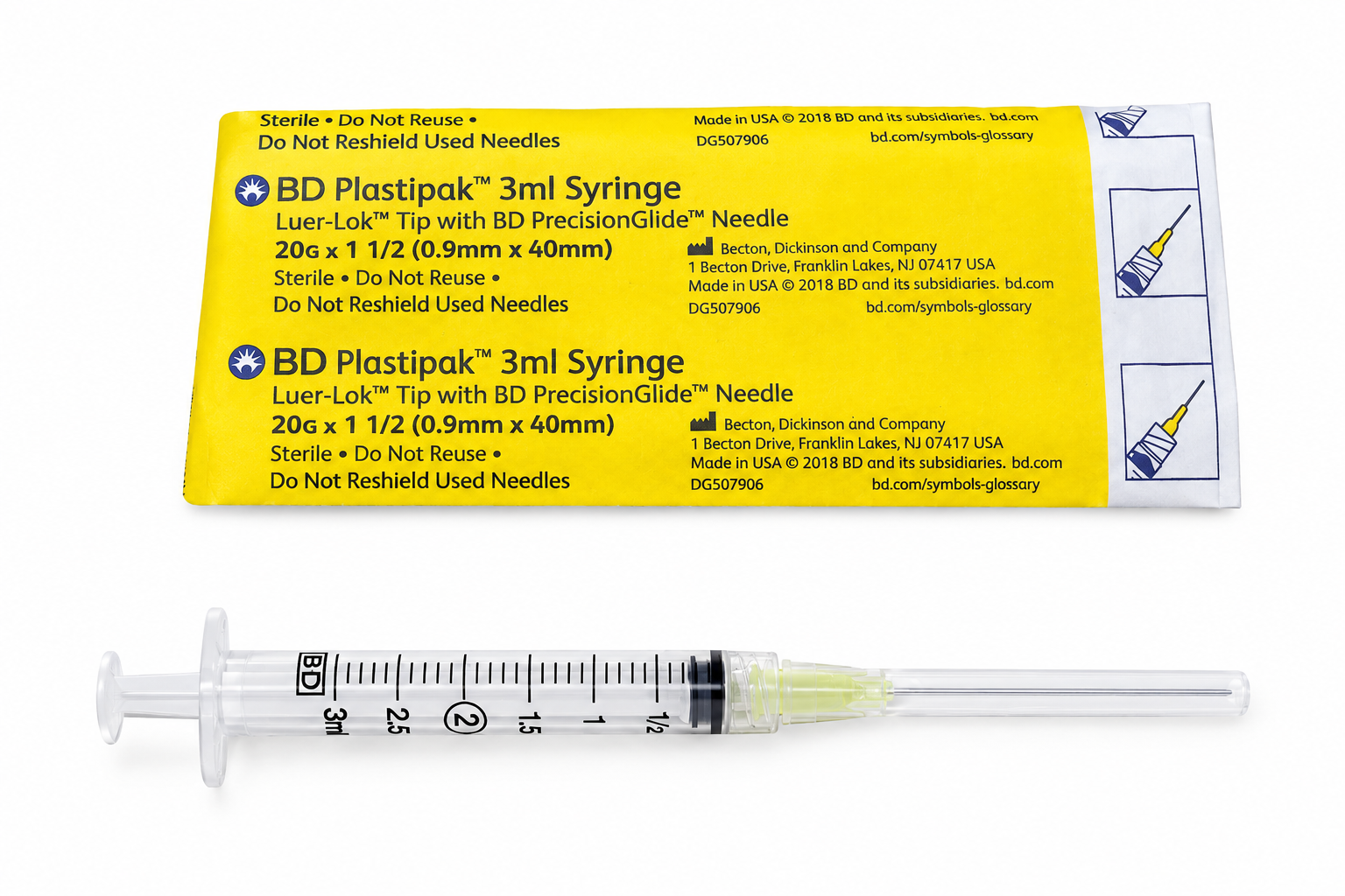 BD Plastipak™-Seringue 3ml avec aiguille