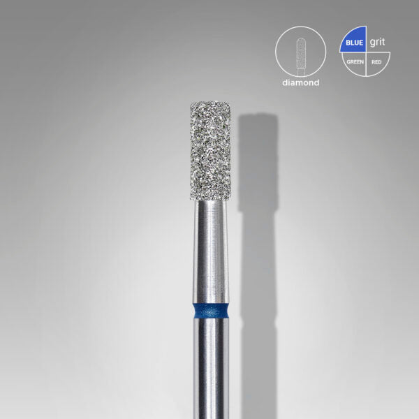 Staleks Pro-Embout diamanté pour ongle, cylindrique bleu