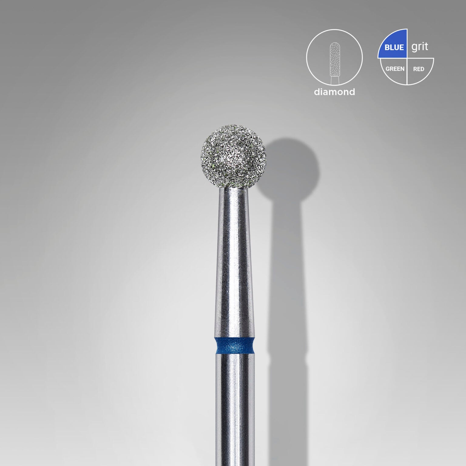 Staleks Pro-Embout diamanté pour ongle, boule bleu
