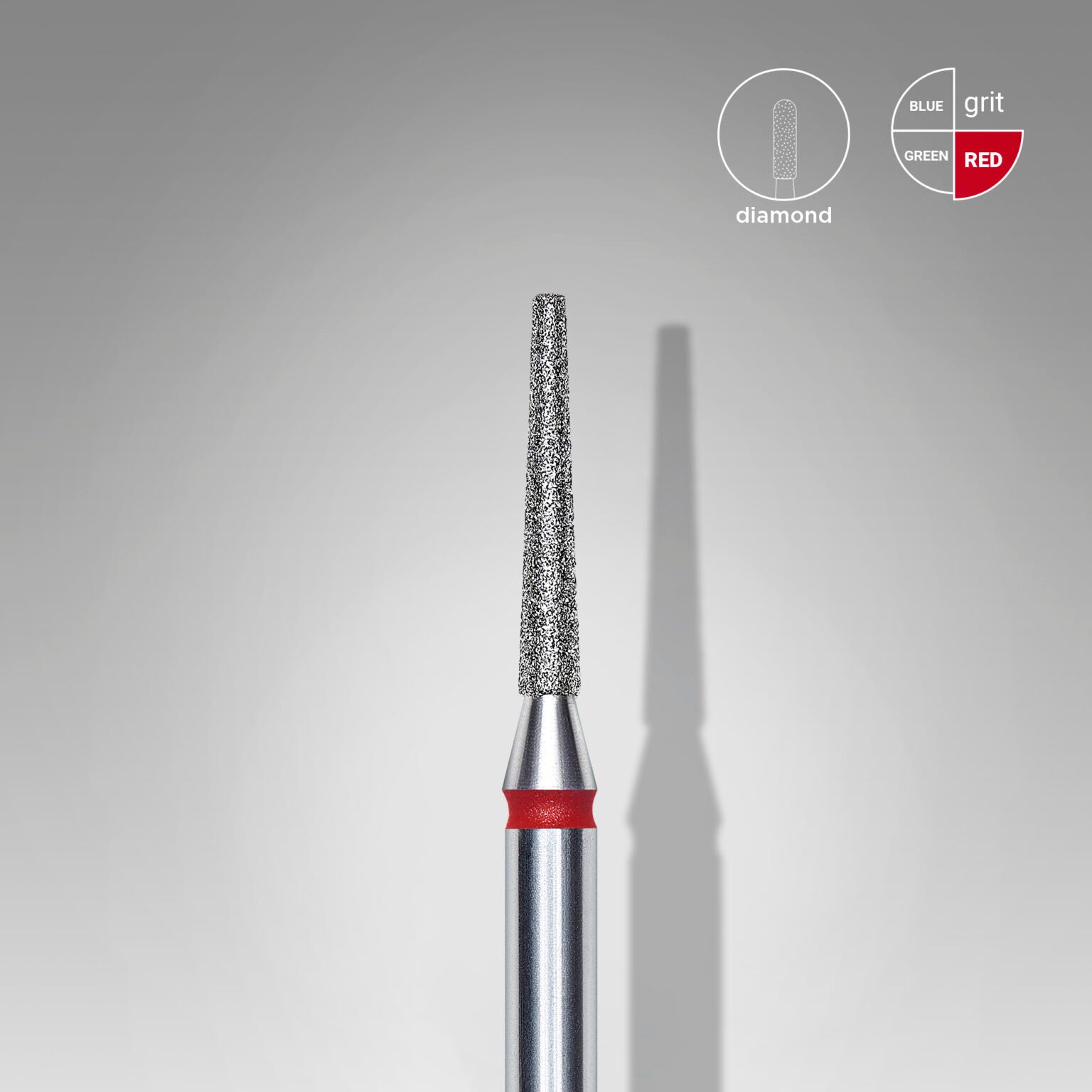 Staleks Pro-Embout diamanté pour ongle, frustrum rouge