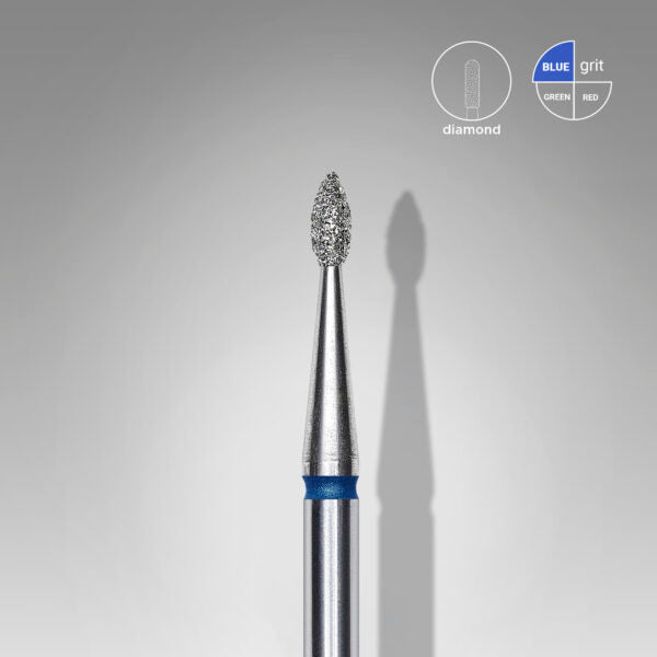 Staleks Pro-Embout diamanté pour ongles, pointe goutte bleue