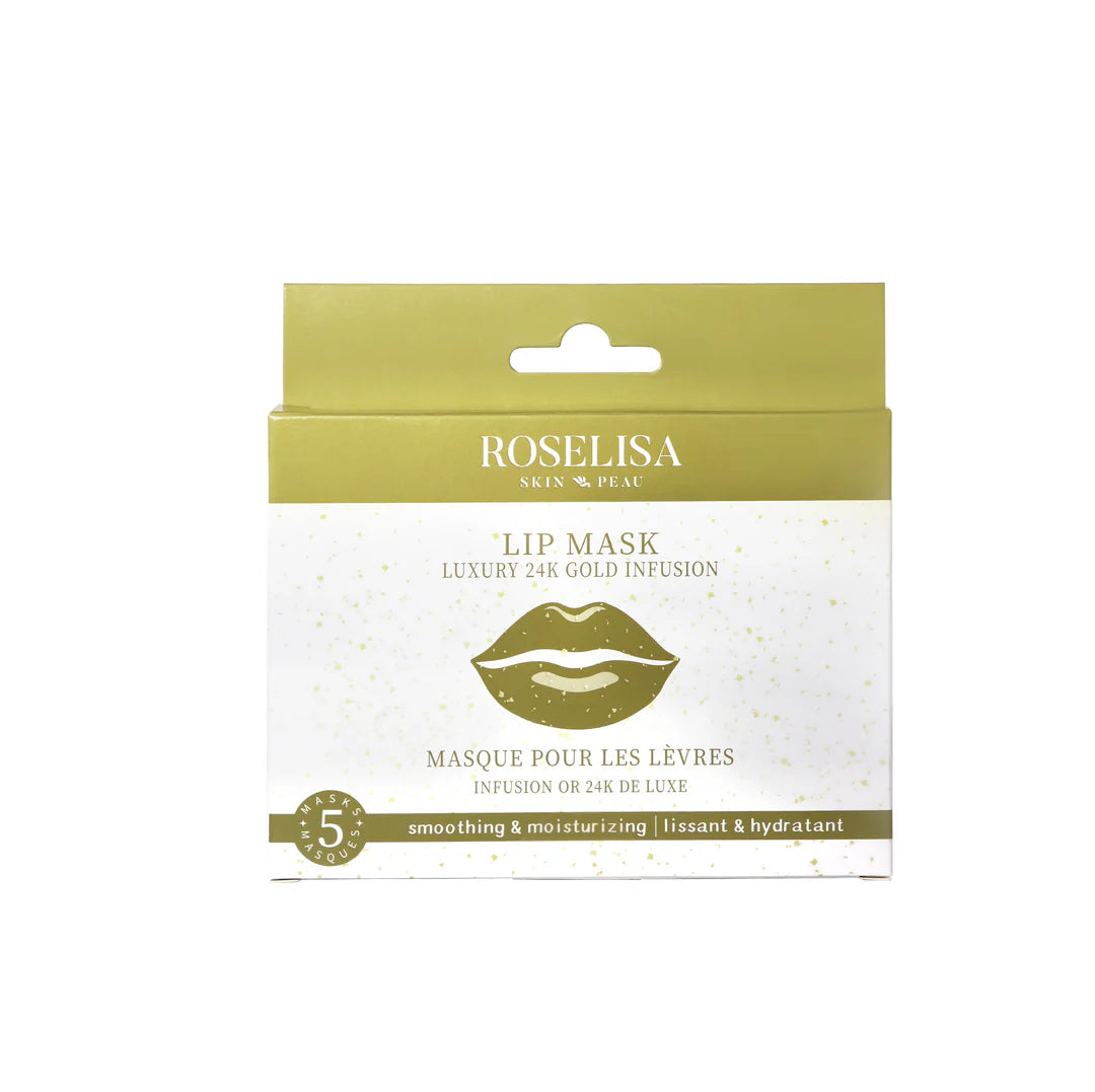 Roselisa-Masque Pour Les Lèvres  OR 24K - 5 Paires