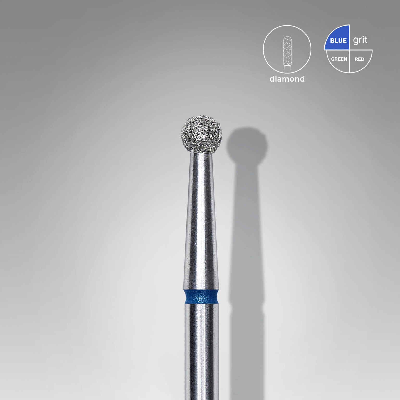 Staleks Pro-Embout diamanté pour ongle, boule bleu
