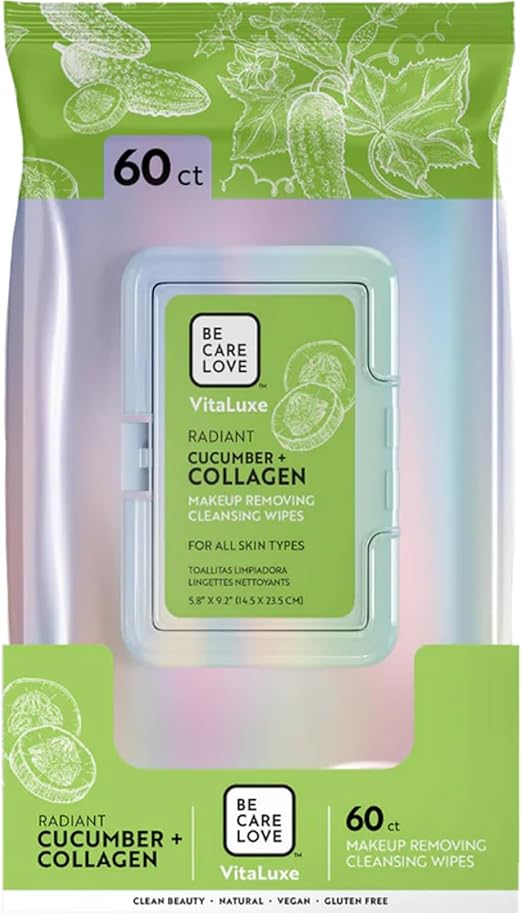 BCL Spa Vitalux-Lingettes Démaquillantes Éclatantes Concombre & Collagène