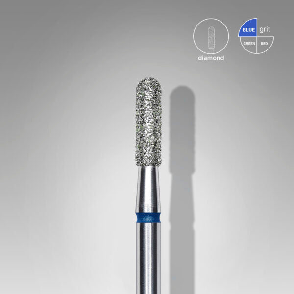 Staleks Pro-Embout diamanté pour ongles, cylindrique arrondi bleu