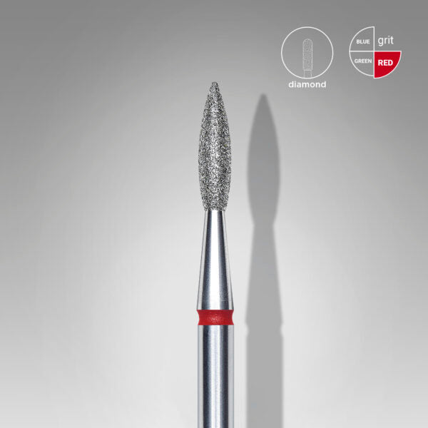 Staleks Pro-Embout diamanté pour ongles, flamme rouge