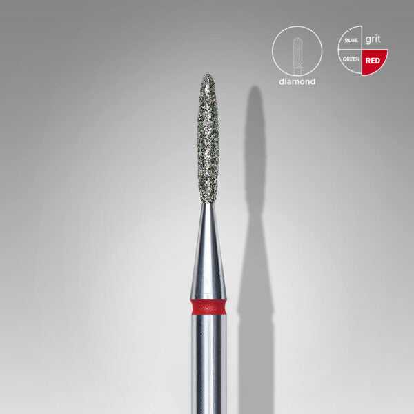 Staleks Pro-Embout diamanté pour ongles, flamme rouge