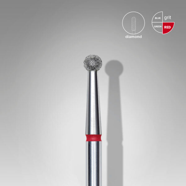 Staleks Pro-Embout diamanté pour ongles, boule rouge