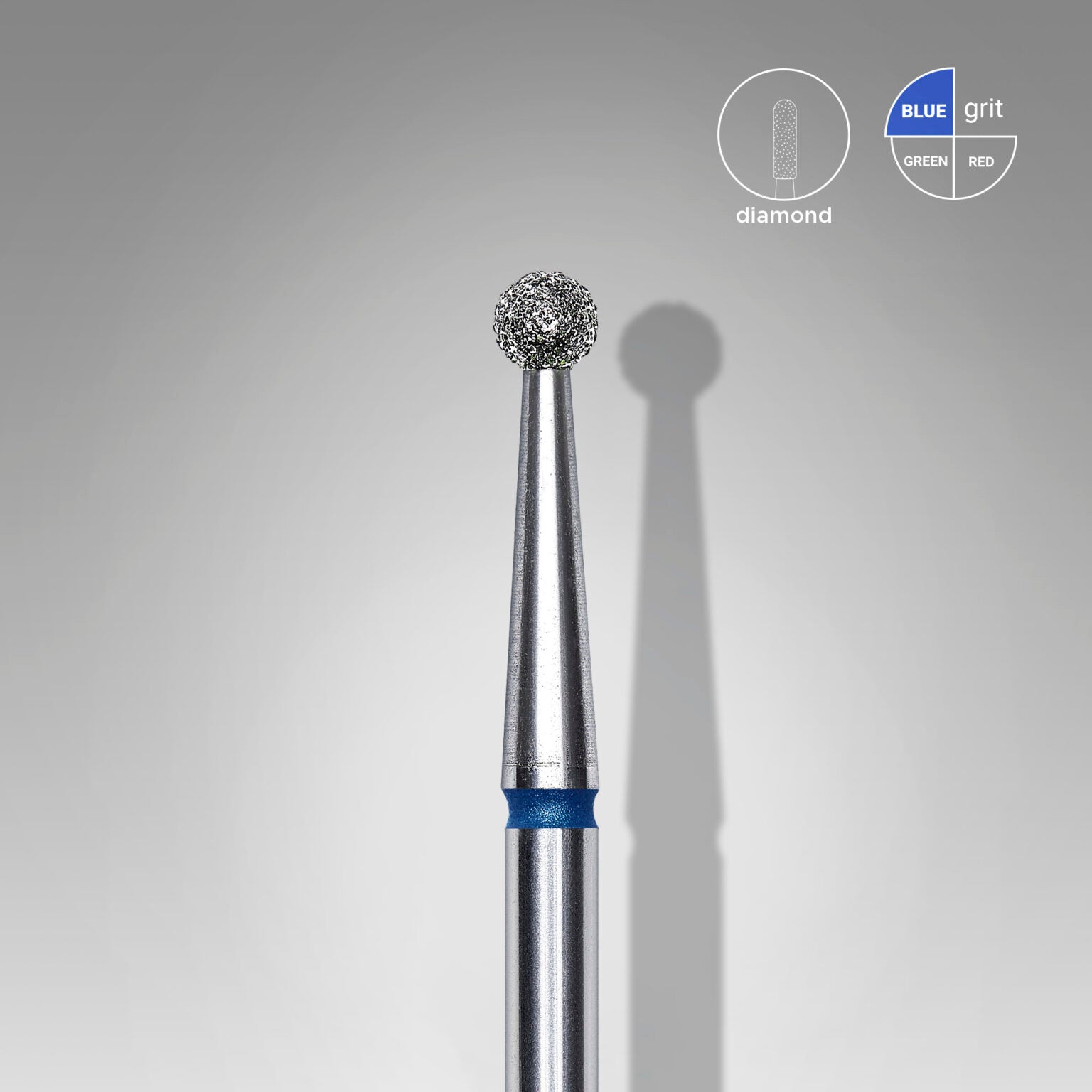 Staleks Pro-Embout diamanté pour ongle, boule bleu