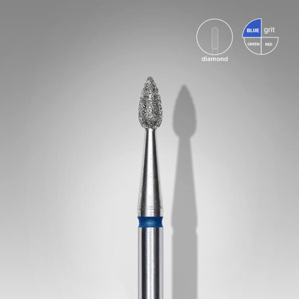 Staleks Pro-Embout diamanté pour ongles, pointe goutte bleue