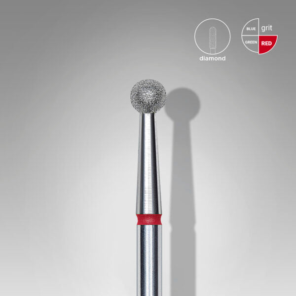 Staleks Pro-Embout diamanté pour ongles, boule rouge
