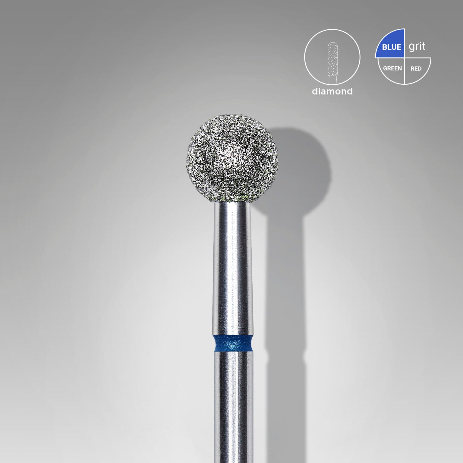 Staleks Pro-Embout diamanté pour ongle, boule bleu