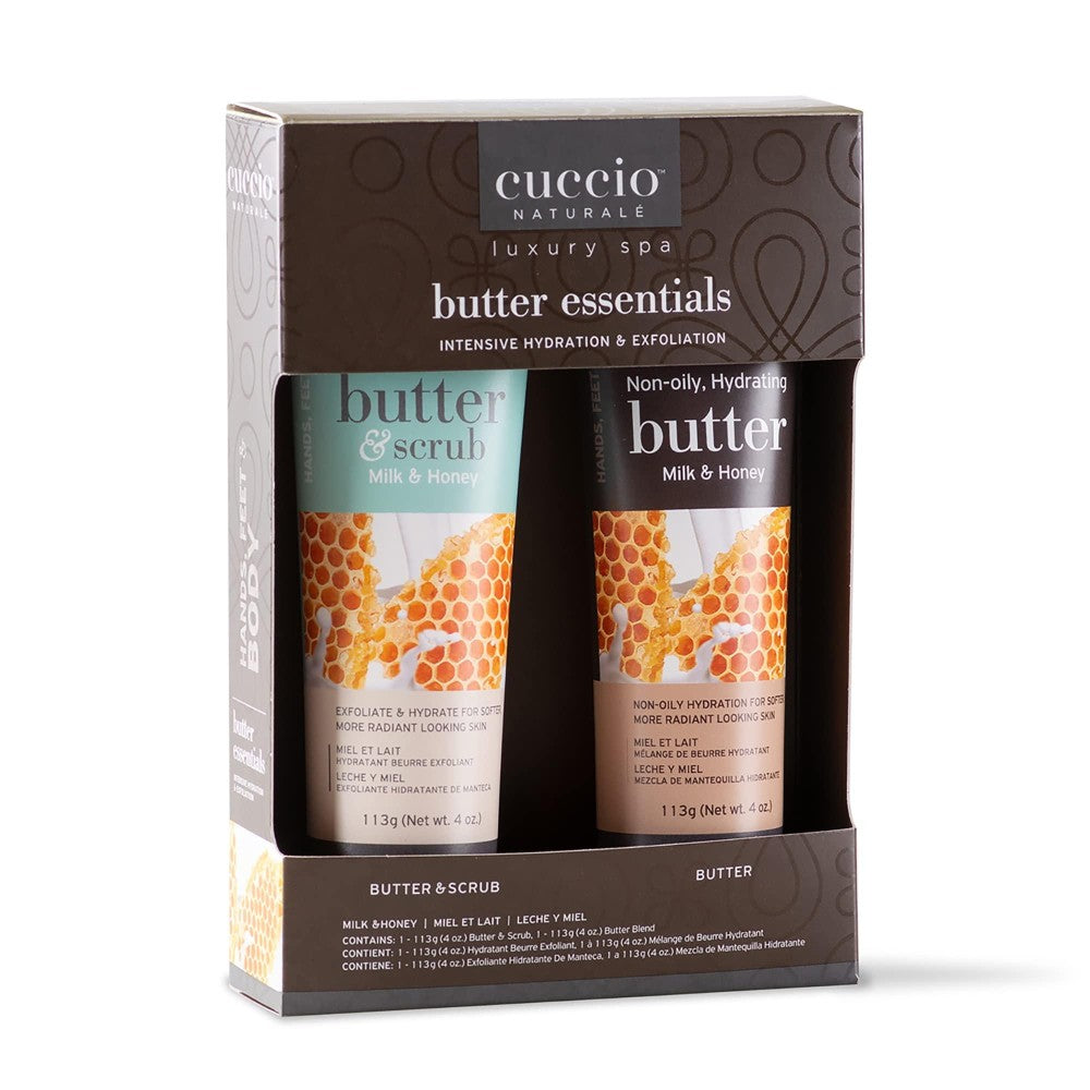 Cuccio Spa Essentials-Butter and Exfoliating Butter Duo-4oz