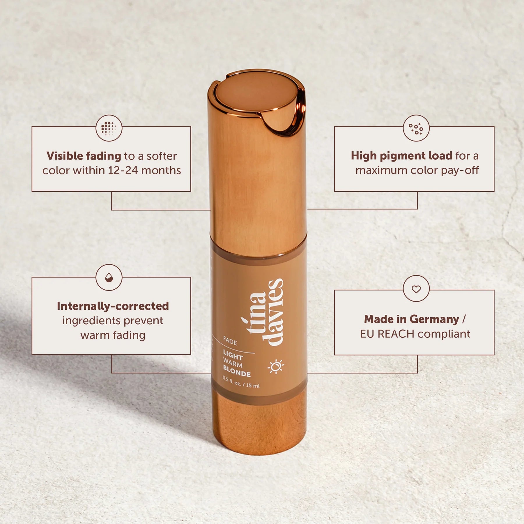 Tina Davies-FADE-Pigment pour sourcils-Light Warm Blonde