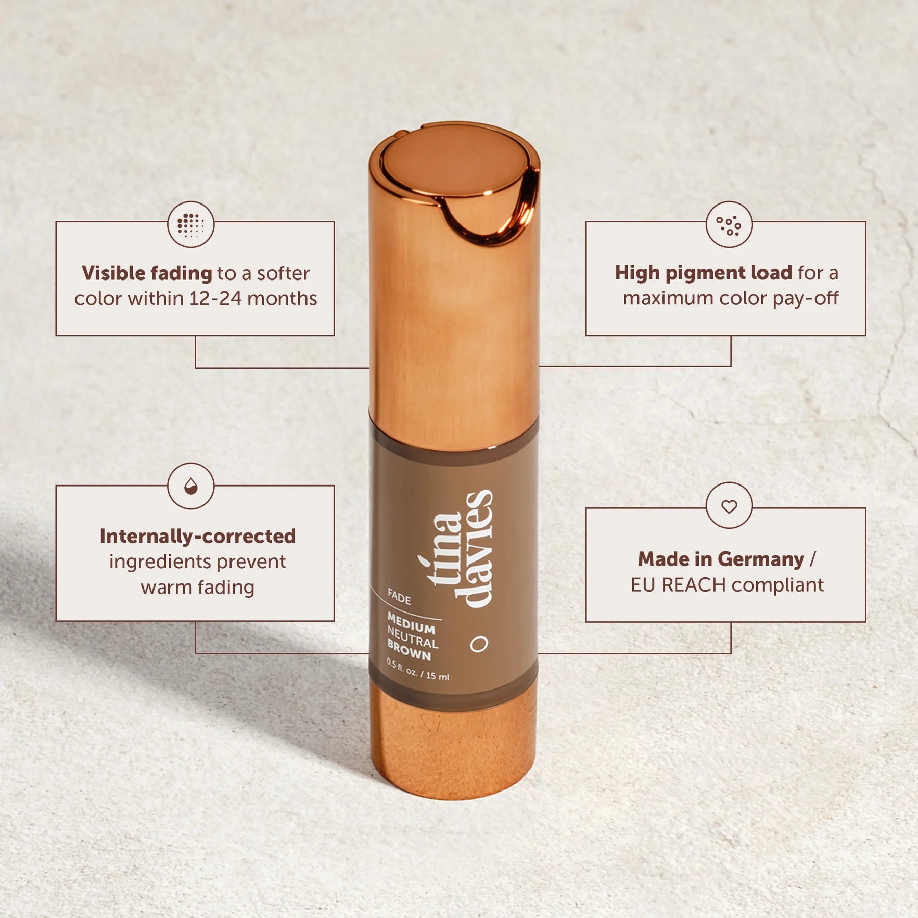 Tina Davies-FADE-Pigments pour sourcils-Medium Neutral Brown