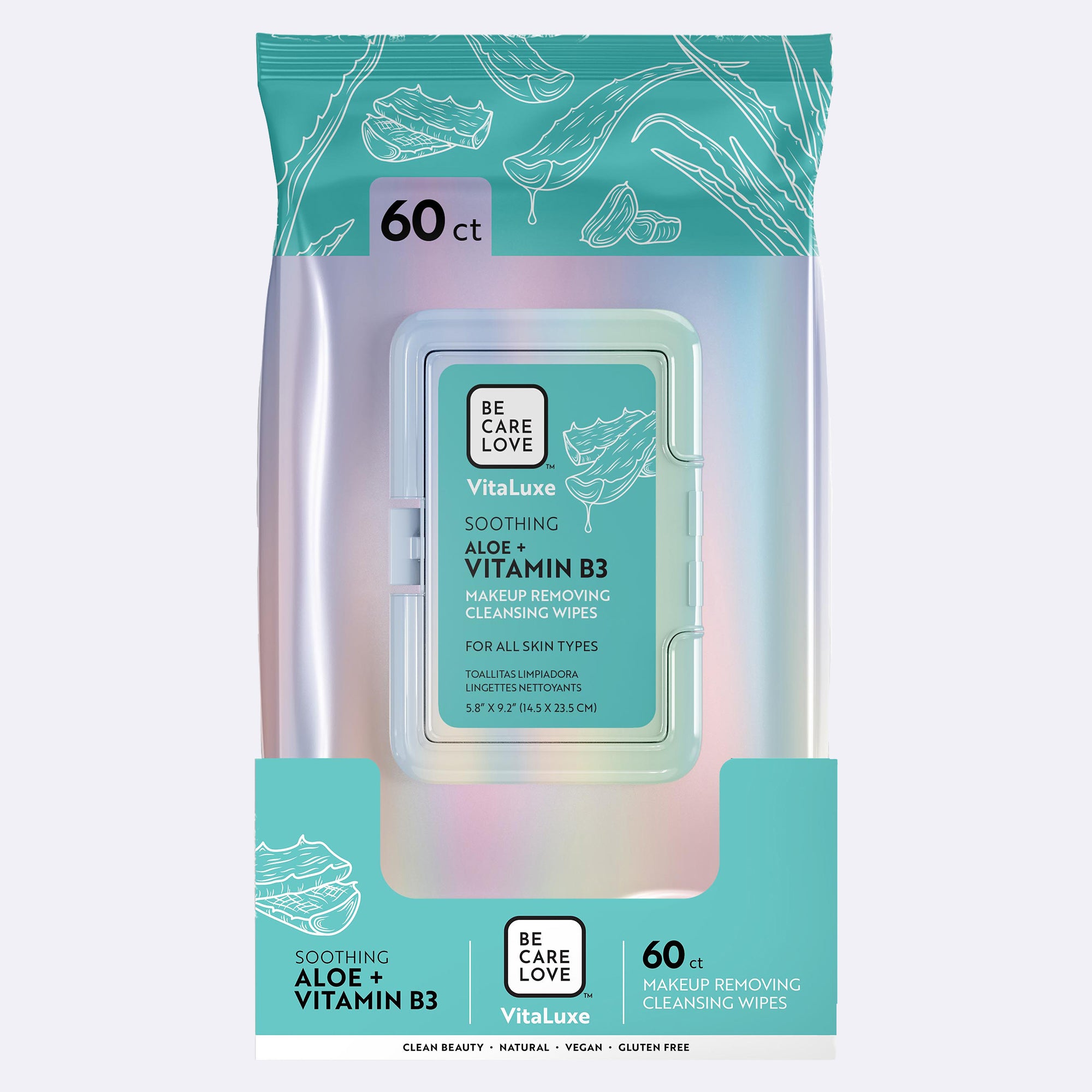 BCL Spa Vitalux-Lingettes Démaquillantes Apaisantes Avec Aloès & Vitamine B3