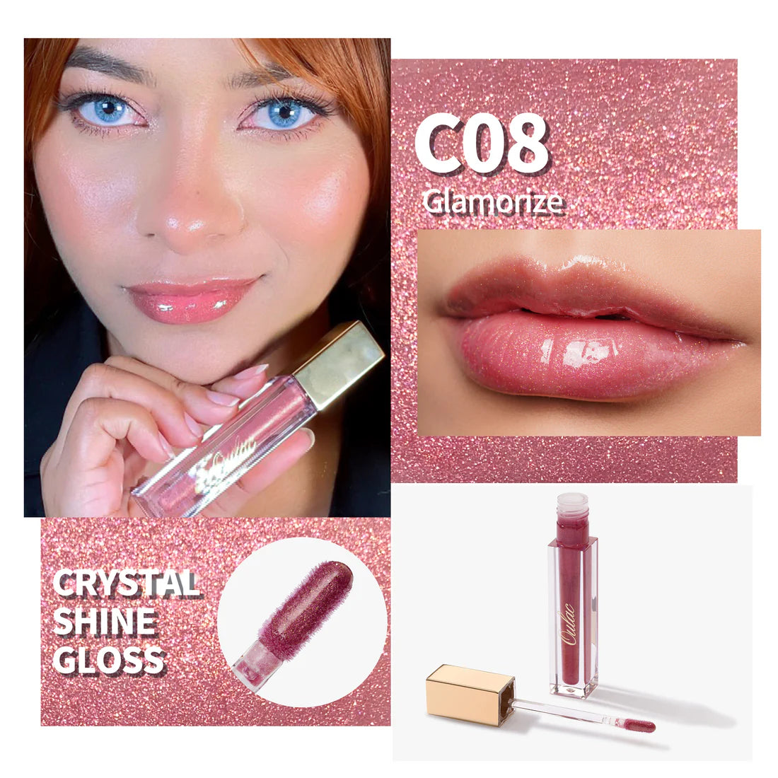 Oulac-Crystal Shine Gloss | C08 Glamorize