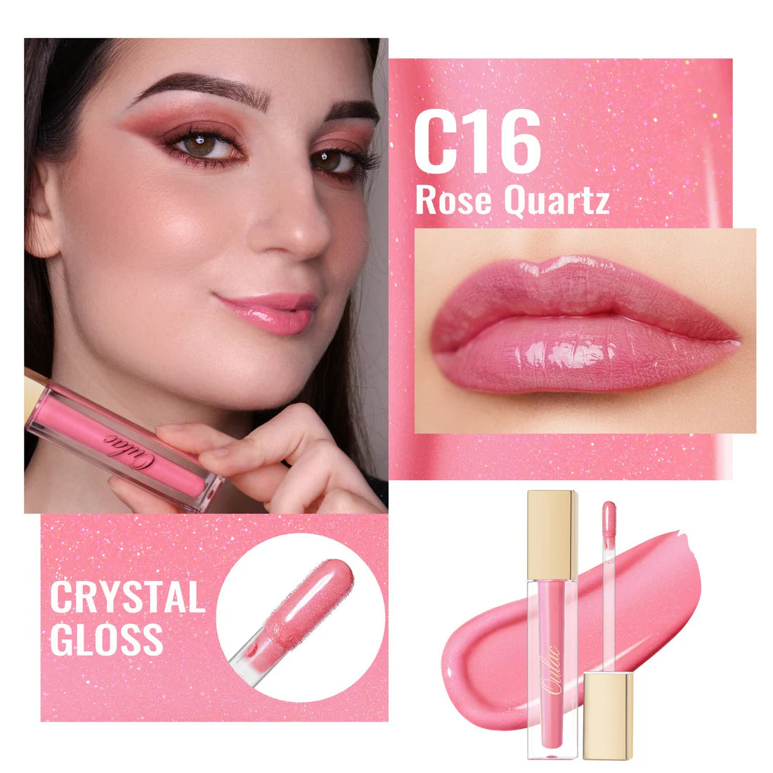 Oulac-Crystal Shine Gloss | C16 Rose Quartz