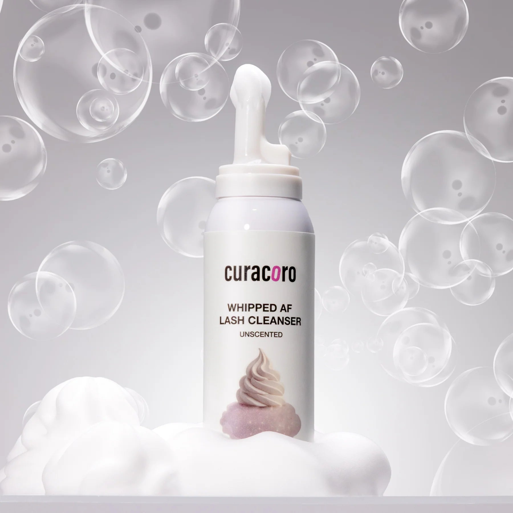 Curacoro Whipped Eyelash Cleanser 100ml (strawberry fragrance)