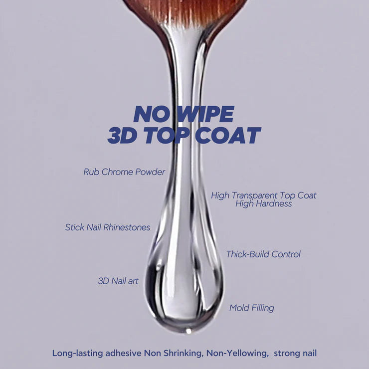 Bluesky-Vernis Gel Finition No Wipe 3D Top Coat