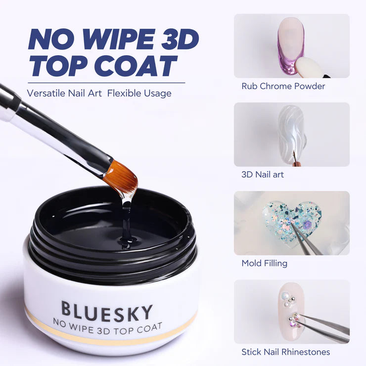 Bluesky-Vernis Gel Finition No Wipe 3D Top Coat