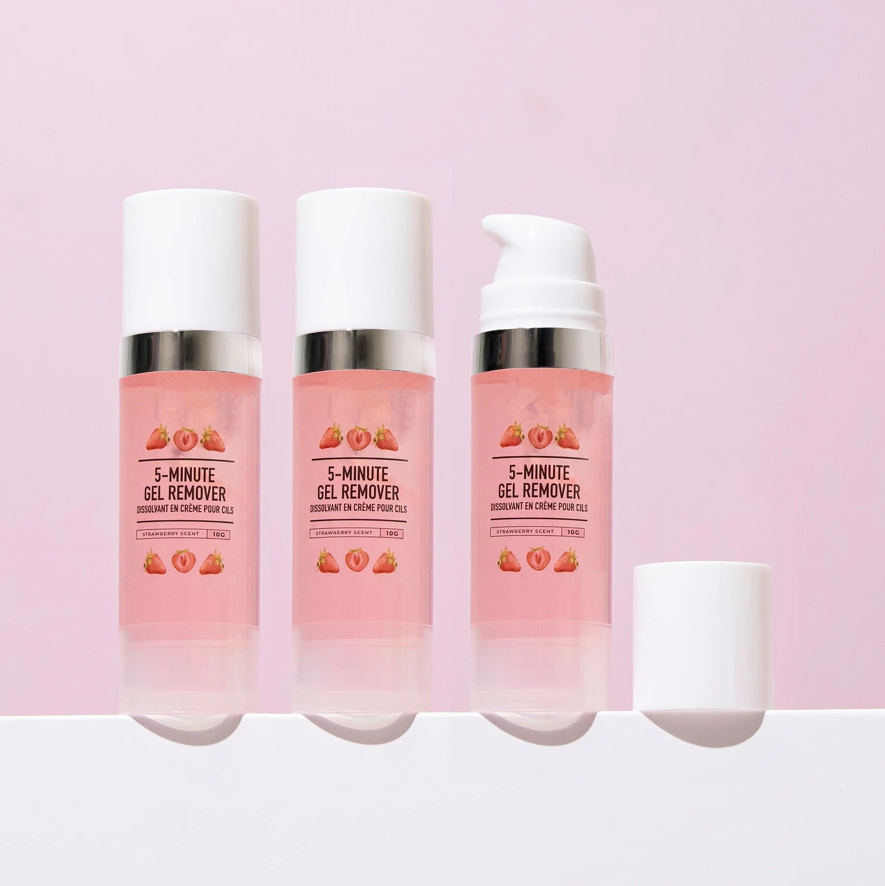 Curacoro-Gel dissolvant pour cils 5 minutes - Parfumé à la fraise