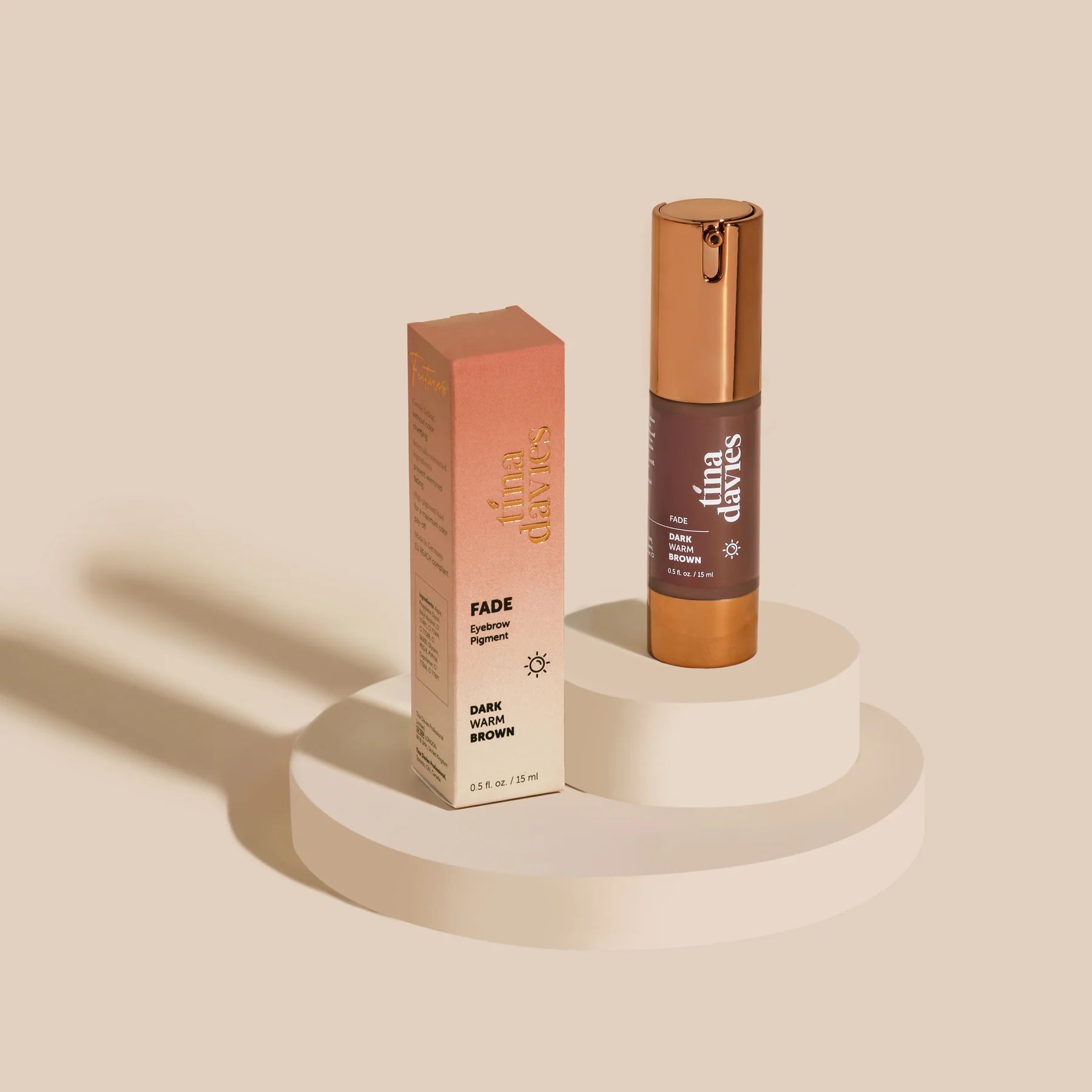 Tina Davies-FADE-Pigments pour sourcils-Dark Warm Brown