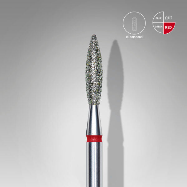 Staleks Pro-Embout diamanté pour ongles, flamme rouge