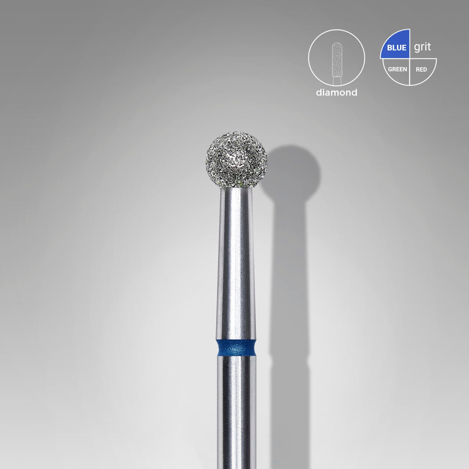 Staleks Pro-Embout diamanté pour ongle, boule bleu