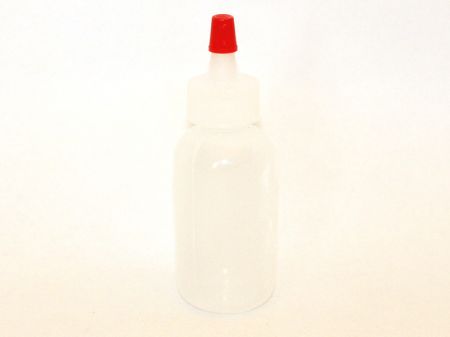 Cristal-Plastic Powder Duster With Red Cap