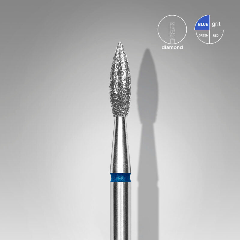 Staleks Pro-Embout diamanté pour ongles, pointe bleu flamme