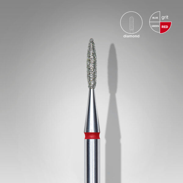 Staleks Pro-Embout diamanté pour ongles, flamme rouge