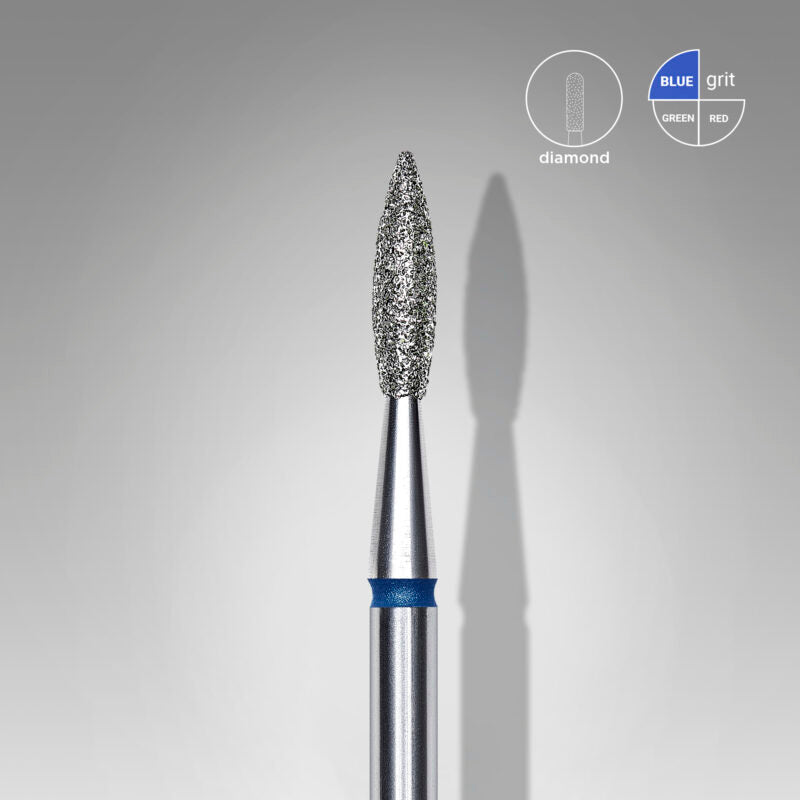 Staleks Pro-Embout diamanté pour ongles, pointe bleu flamme