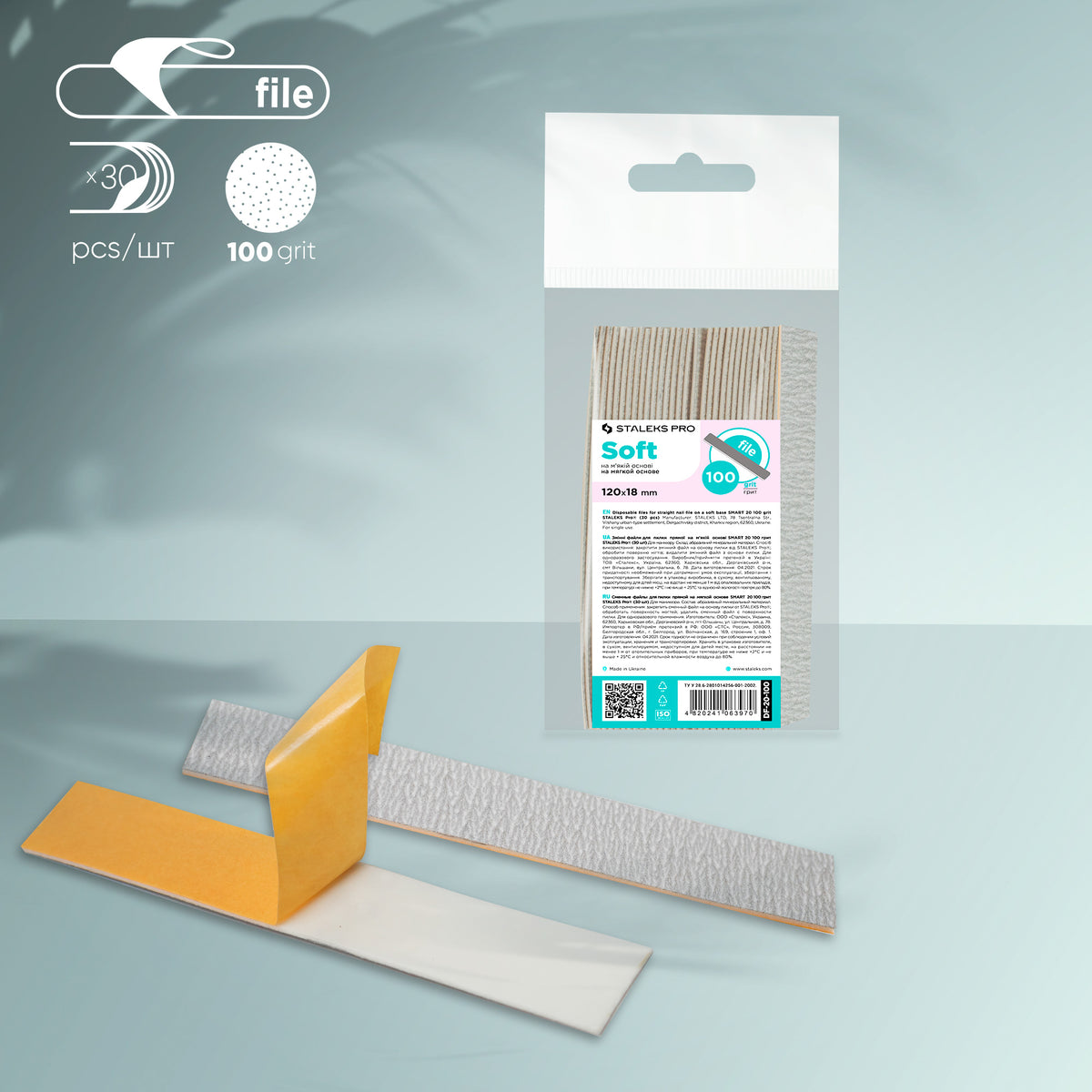 Staleks Pro Smart 20-Disposable Files for Straight Base