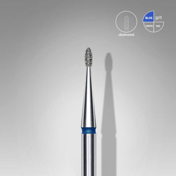 Staleks Pro-Embout diamanté pour ongles, tête arrondie (Bud) bleue