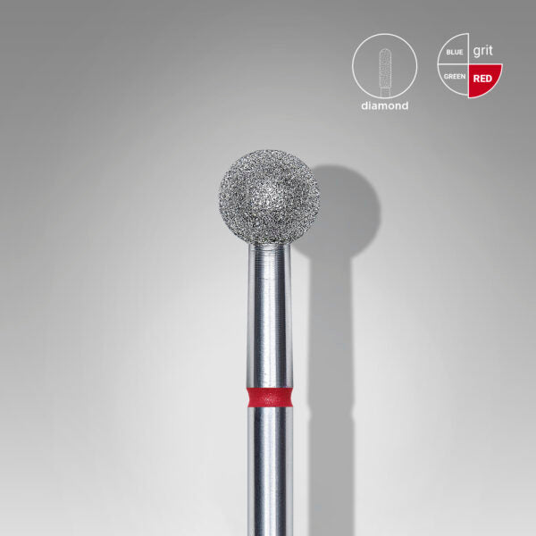 Staleks Pro-Embout diamanté pour ongles, boule rouge