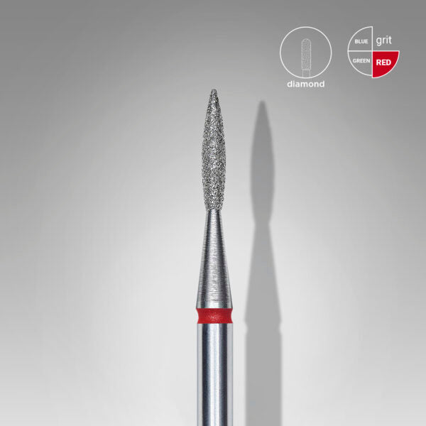 Staleks Pro-Embout diamanté pour ongles, flamme rouge