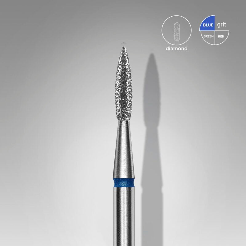 Staleks Pro-Embout diamanté pour ongles, pointe bleu flamme