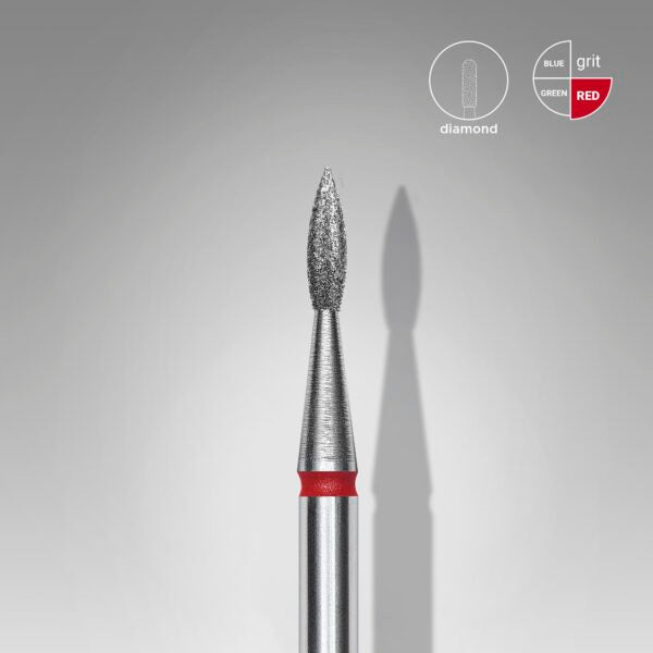 Staleks Pro-Embout diamanté pour ongles, flamme rouge