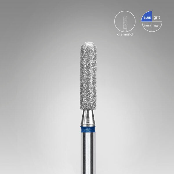 Staleks Pro-Embout diamanté pour ongles, cylindrique arrondi bleu