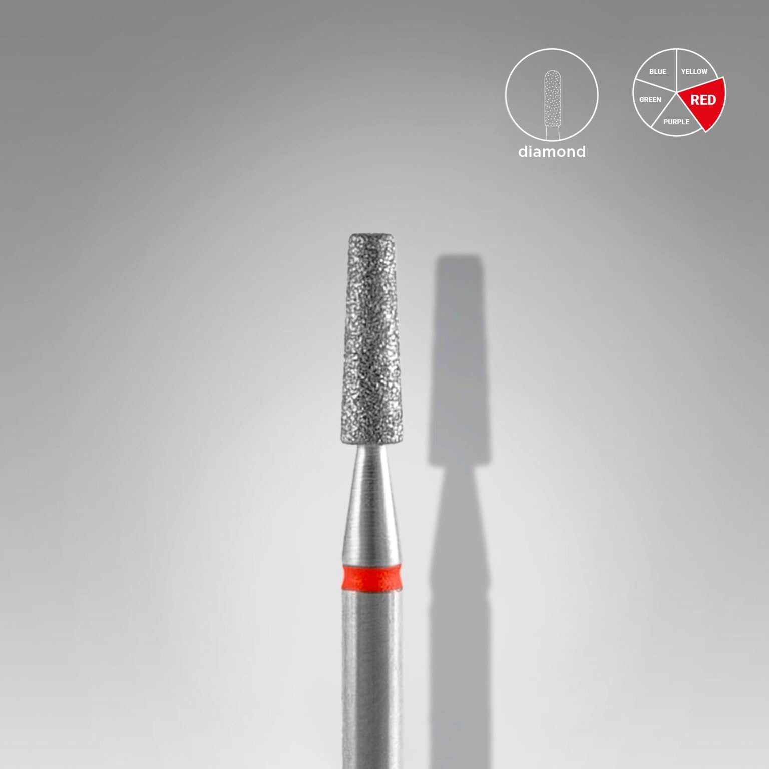 Staleks Pro-Embout diamanté pour ongle, frustrum rouge