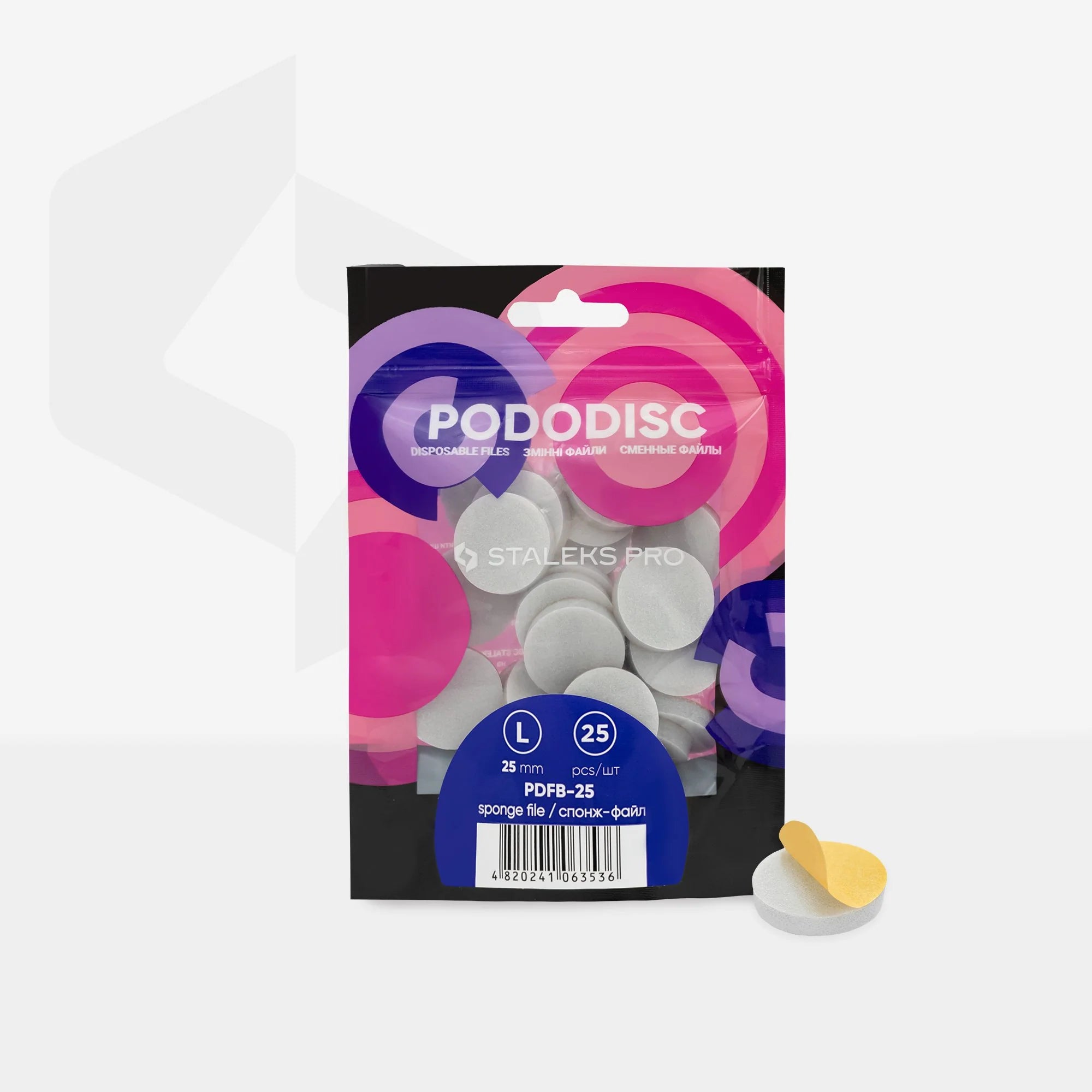 Interchangeable Sponge Tips For PODODISC STALEKS PRO L Pedicure Disc (25 Pcs)