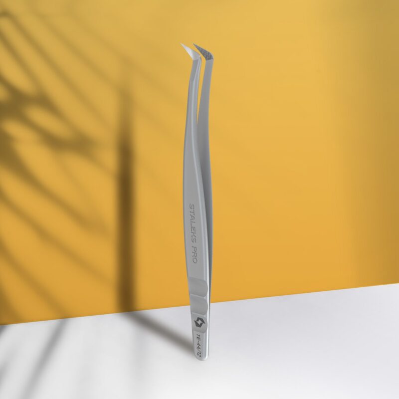 Staleks Pro-Pince À Extension De Cils Avec Embout De Fibre Expert 44 TYPE 12 (en forme de L, 65′)