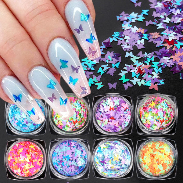 Ensemble de pailettes papillons 12 unités