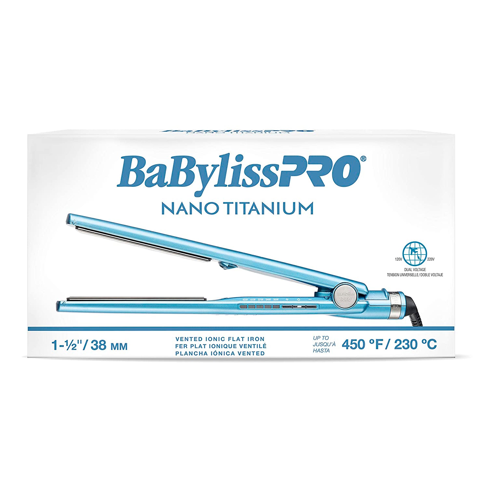 BABYLISSPRO® NANO TITANIUM™ IONIC FLAT IRON VENTILATED 1-1/2