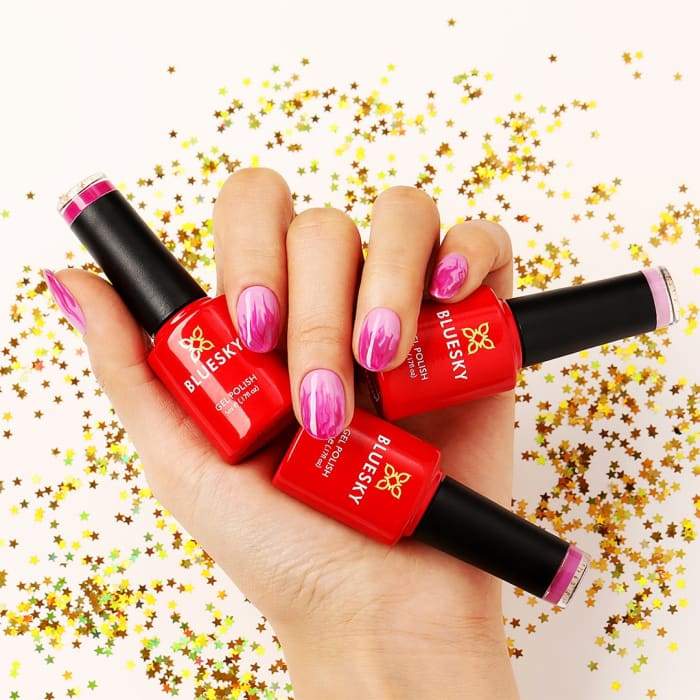 Minis gel nail polish set from Bluesky PURPLE PINKS