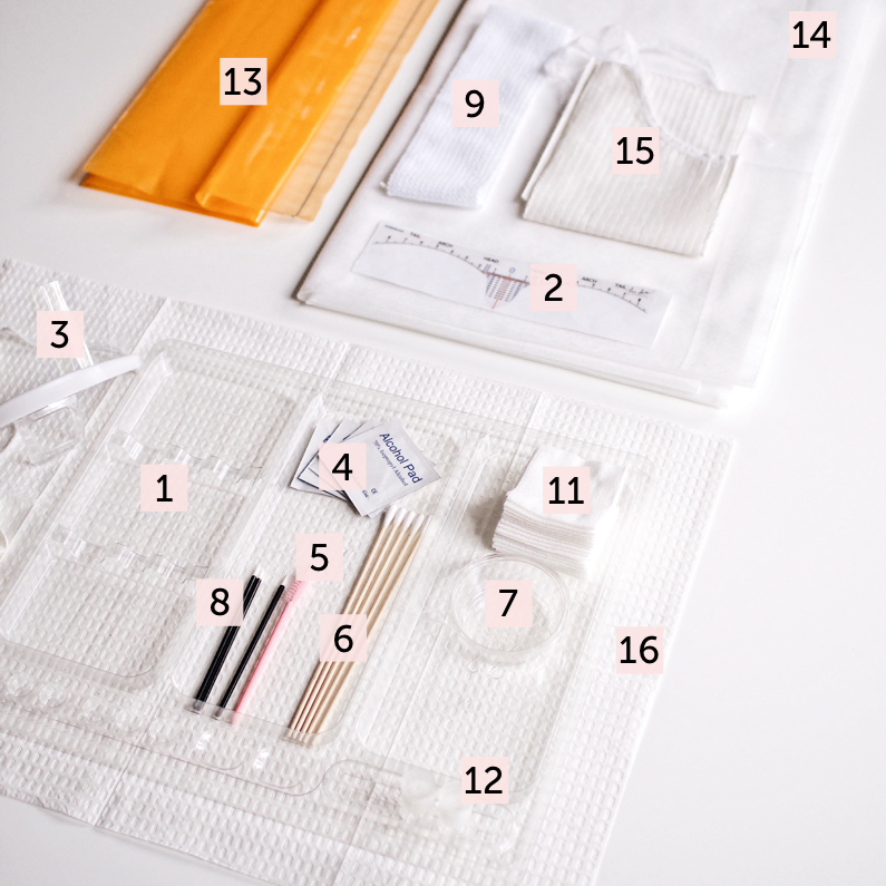 Tina Davies Ensemble stérile de maquillage permanent et Microblading 18 pièces