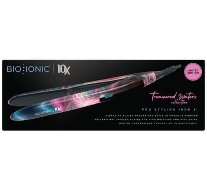 Bio Ionic Limited Edition Treasured Waters 10X Styling Iron 1"