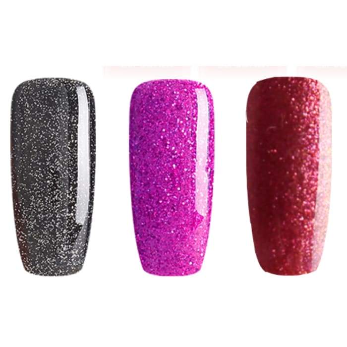 Minis gel nail polish set from Bluesky CRYSTAL PURPLE